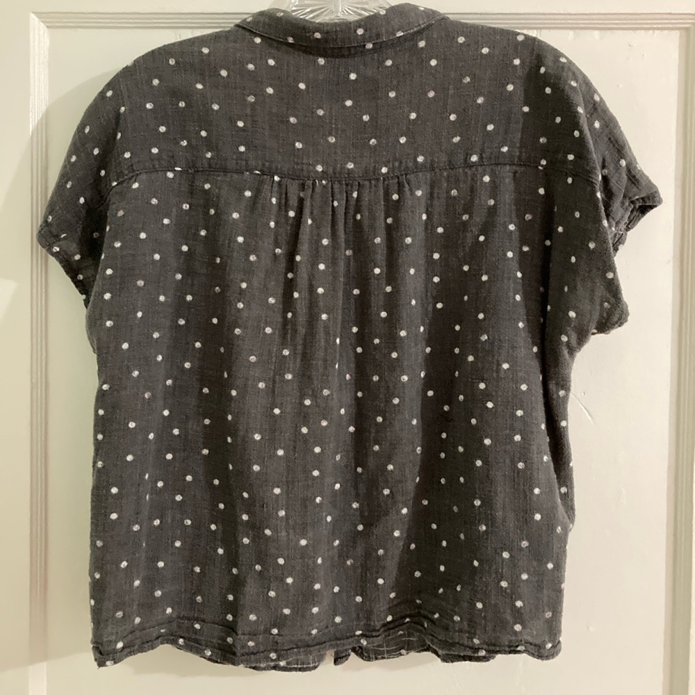 Universal Thread Gray Cuffed Sleeve Button Down S… - image 2